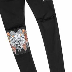 MENS JEANS Denim PANY PATCHWORK JEAN-BLACK