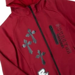 MENS TRACK SETS QADIR GRAPHIC TRACK SET-BURGUNDY