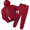 MENS TRACK SETS QADIR GRAPHIC TRACK SET-BURGUNDY