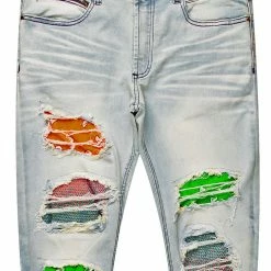 MENS JEANS Rae Green Crystal Jean Denim