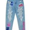 WOMENS JEANS RAYNE DISTRESSED BOYFRIEND JEAN-LIGHT WASH Best Seller