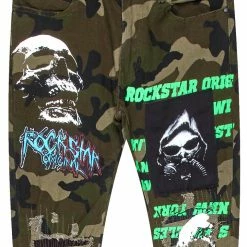 MENS JEANS Denim RIDGE PRINTED JEAN- GREEN