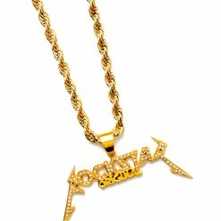 MENS ACCESSORIES ROCKSTAR ORIGINAL PENDANT NECKLACE - GOLD