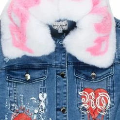 WOMENS JACKETS Best Seller ROSE DENIM JACKET-MED. WASH