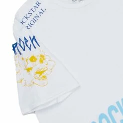 MENS TRACK SETS ROVER T-SHIRT/PANT SET- WHITE