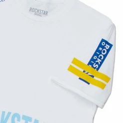 MENS TRACK SETS ROVER T-SHIRT/PANT SET- WHITE