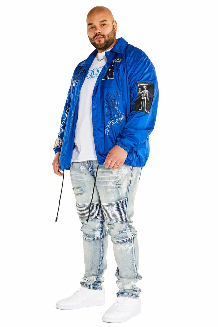 Discount ⭐ MENS JACKETS SYMBA NYLON JACKET-ROYAL BLUE 😀 2 MENS JACKETS SYMBA NYLON JACKET-ROYAL BLUE