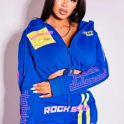 WOMENS TRACK SETS APRIL TRACKSET-ROYAL BLUE