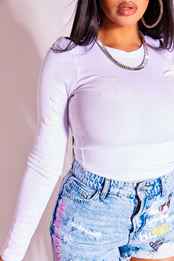 Coupon ⌛ WOMENS TEES BANKROLL RIBBED LONG SLEEVE TEE-WHITE Best Seller ⌛ 4 WOMENS TEES BANKROLL RIBBED LONG SLEEVE TEE-WHITE Best Seller