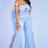 WOMENS ROMPERS & JUMPSUITS DONNA FLARE OVERALL-LIGHT WASH Best Seller