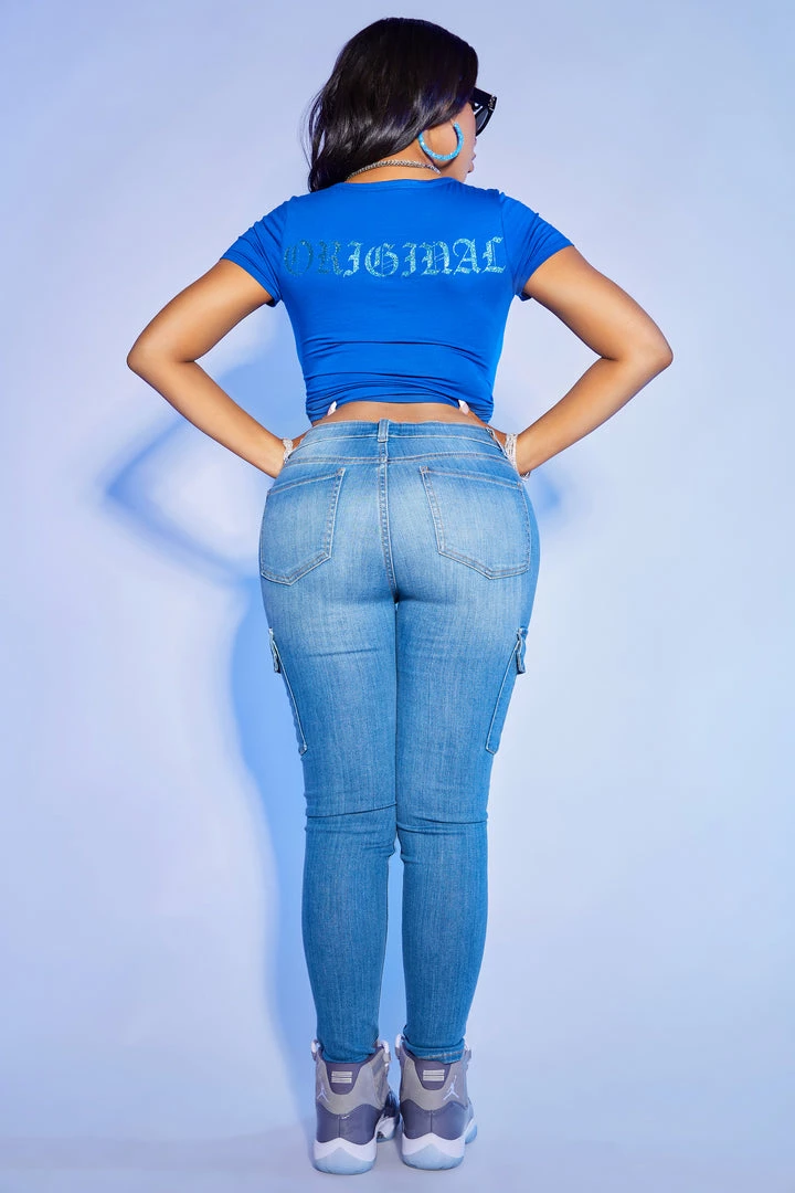 Top 10 โค๏ธ WOMENS TEES SLOANE RUCHED SIDE CROP TEE-ROYAL BLUE ๐ 6 WOMENS TEES SLOANE RUCHED SIDE CROP TEE-ROYAL BLUE