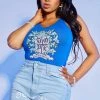 WOMENS TOPS MALO BODYSUIT-ROYAL BLUE Best Seller