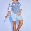 WOMENS TEES Best Seller VENUS BASEBALL TEE-BLUE