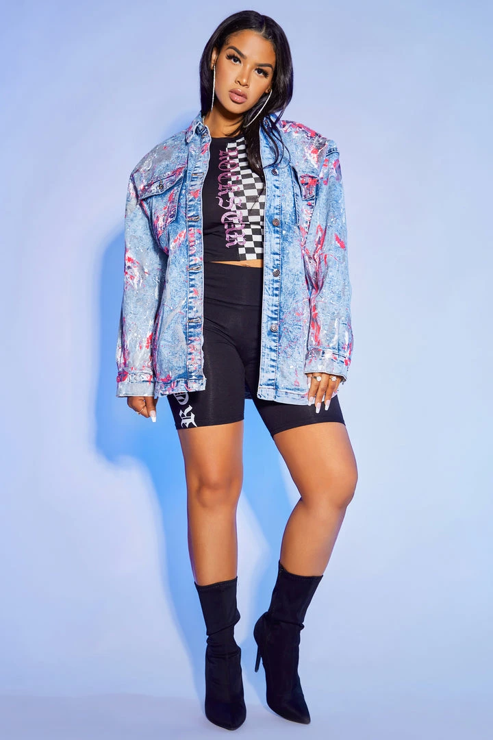 Best Sale 💯 WOMENS JACKETS Best Seller ZAHIRAH OVERSIZED DENIM JACKET-MED. WASH 🛒 4 WOMENS JACKETS Best Seller ZAHIRAH OVERSIZED DENIM JACKET-MED. WASH