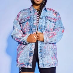 Best Sale 💯 WOMENS JACKETS Best Seller ZAHIRAH OVERSIZED DENIM JACKET-MED. WASH 🛒 7 WOMENS JACKETS Best Seller ZAHIRAH OVERSIZED DENIM JACKET-MED. WASH