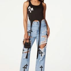 WOMENS TOPS Mallory Black Tank Best Seller