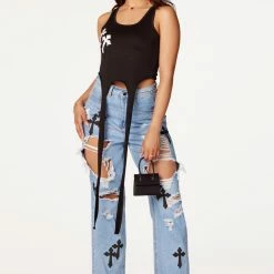 WOMENS TOPS Mallory Black Tank Best Seller