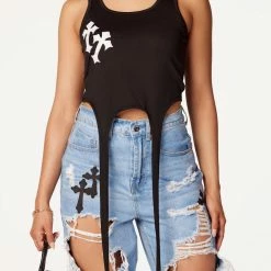 WOMENS TOPS Mallory Black Tank Best Seller