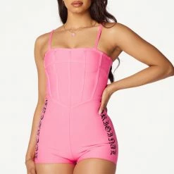 Hot Sale ✨ WOMENS ROMPERS & JUMPSUITS Best Seller Katherine Pink Romper 🛒 14 WOMENS ROMPERS & JUMPSUITS Best Seller Katherine Pink Romper