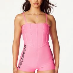 Hot Sale ✨ WOMENS ROMPERS & JUMPSUITS Best Seller Katherine Pink Romper 🛒 17 WOMENS ROMPERS & JUMPSUITS Best Seller Katherine Pink Romper