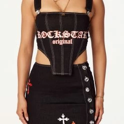 WOMENS DRESSES JORDAN DENIM SET-BLACK Best Seller