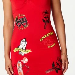 WOMENS DRESSES Best Seller Prayers Up Red Mini Dress