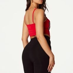 WOMENS TOPS Pepper Red Bandana Hem Tank Best Seller