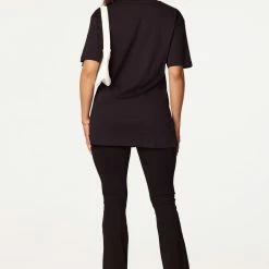 WOMENS TEES Rider Dye Black Oversized Tee