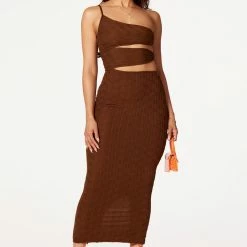 WOMENS DRESSES Adaline Brown Maxi Dress