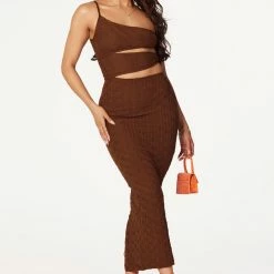 WOMENS DRESSES Adaline Brown Maxi Dress