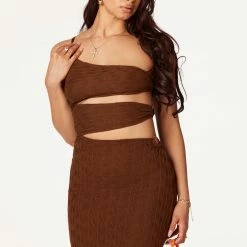 WOMENS DRESSES Adaline Brown Maxi Dress