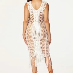 New ๐ฅฐ WOMENS ๐ DRESSES Everlee White Crochet Knit Midi ๐ DRESS Best Seller ๐ฅ 11 WOMENS DRESSES Everlee White Crochet Knit Midi Dress Best Seller