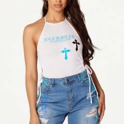 Discount ๐ฏ WOMENS TOPS Best Seller Hella White Halter Neck Bodysuit ๐ฏ 15 WOMENS TOPS Best Seller Hella White Halter Neck Bodysuit