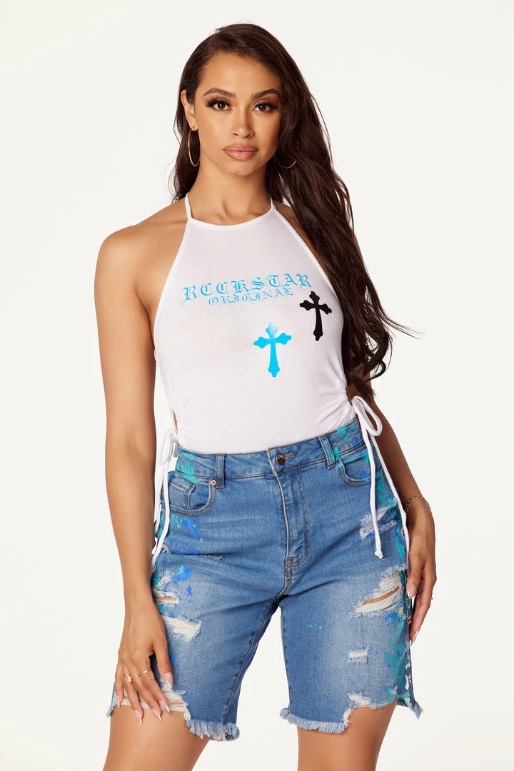 Discount ๐ฏ WOMENS TOPS Best Seller Hella White Halter Neck Bodysuit ๐ฏ 6 WOMENS TOPS Best Seller Hella White Halter Neck Bodysuit