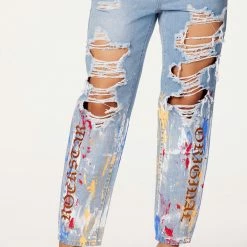 WOMENS JEANS Best Seller Estella Light Wash Distressed Jean