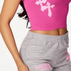 Coupon 🤩 WOMENS SHORT SETS Nina Grey/Pink Short Set 🎉 9 WOMENS SHORT SETS Nina Grey/Pink Short Set