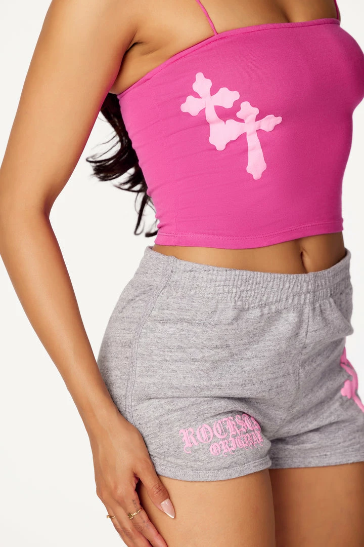 Coupon 🤩 WOMENS SHORT SETS Nina Grey/Pink Short Set 🎉 5 WOMENS SHORT SETS Nina Grey/Pink Short Set