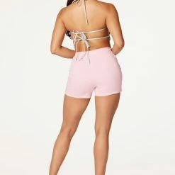 WOMENS TOPS BUTTERFLY DENIM HALTER NECK TANK-LIGHT WASH