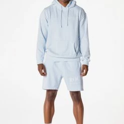 MENS SHORT SETS DIMITRI HOODIE SHORT SET-PALE BLUE Track Sets