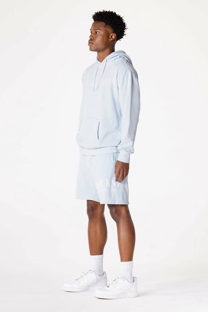 Cheap 👏 MENS SHORT SETS DIMITRI HOODIE SHORT SET-PALE BLUE Track Sets 😀 2 MENS SHORT SETS DIMITRI HOODIE SHORT SET-PALE BLUE Track Sets