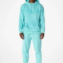 MENS TRACK SETS DIMITRI HOODIE TRACKSET-AQUA