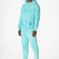 MENS TRACK SETS DIMITRI HOODIE TRACKSET-AQUA