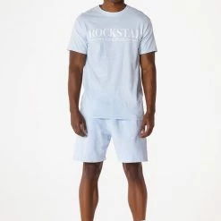 MENS SHORT SETS DIMITRI T-SHIRT/SHORT SET-PALE BLUE Track Sets