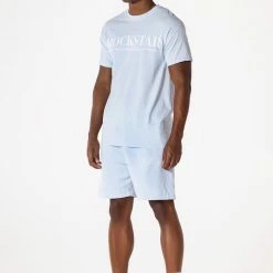 MENS SHORT SETS DIMITRI T-SHIRT/SHORT SET-PALE BLUE Track Sets