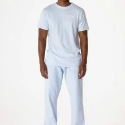 MENS TRACK SETS DIMITRI T-SHIRT/TRACKPANT SET-PALE BLUE