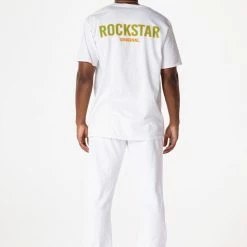 Hot Sale ⭐ MENS TRACK SETS CASEY T-SHIRT/PANT SET-WHITE 💯 9 MENS TRACK SETS CASEY T-SHIRT/PANT SET-WHITE