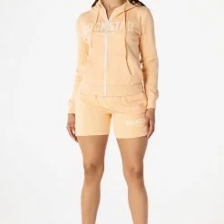 WOMENS SHORT SETS BASIC CASSIDY SHORT SET-PEACH