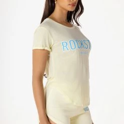 WOMENS TEES Best Seller BASIC SUTTON TEE-YELLOW