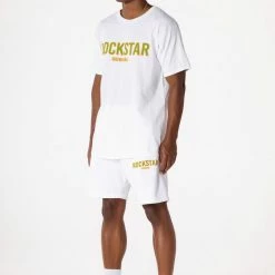 MENS SHORT SETS CASEY T-SHIRT SHORT SET-WHITE