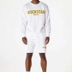 MENS SHORT SETS DIMITRI CREWNECK SHORT SET-WHITE Track Sets